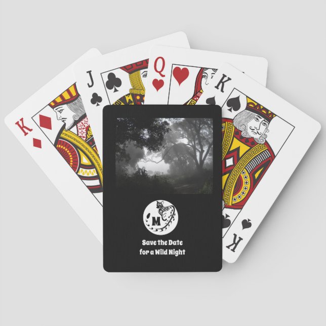 Baralho Monograma de Silhueta Geneta Ponteada (Verso)