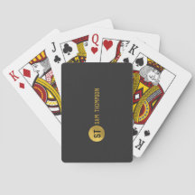 Monograma Dourado e negro elegante