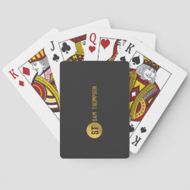 Baralho Monograma Dourado e negro elegante