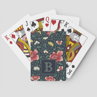 Baralho Monograma Floral Antigo e Bonito
