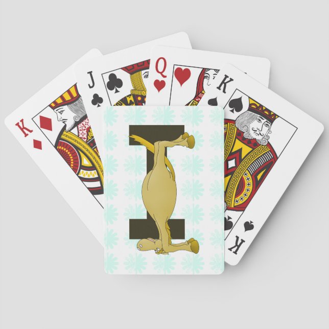 Baralho Monograma - Letra I Pony Personalizada (Verso)