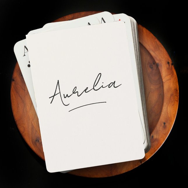 Baralho Monograma moderno minimalista personalizado simple (Criador carregado)