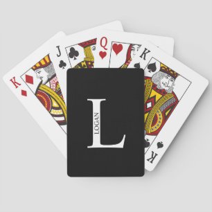 Baralho Monograma Personalizado e Cartões de Reprodução de