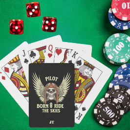 Baralho Monograma - Piloto de Crânio Nascer para Céus de E