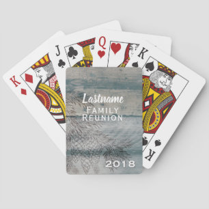 Baralho Monograma rústico do inverno da queda do presente