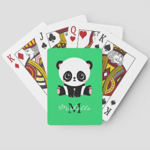 Baralho Monograma - Sentado Sentado Panda Personalizado Ve