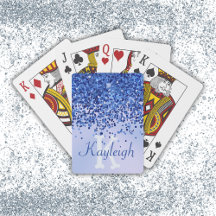 Monograma Simples Azul Brutado de Metal e Largura 