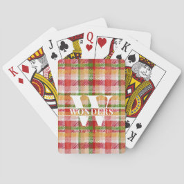 Baralho Monograma Textura Tartan