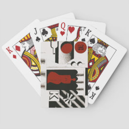 Baralho Monogramas Vintage Black and Red Shape German