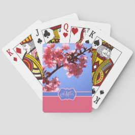 Baralho Monogrammed Yokohama Sakura Pink Cherry Blossoms