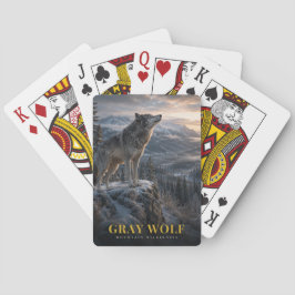 Baralho Montanha Gray Wolf Wilderness ANIMAIS