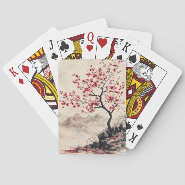 Baralho Montanha Serenidade Crimson Sakura (1) (Verso)