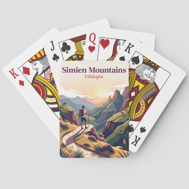 Baralho Montanhas Simien Etiópia (Verso)