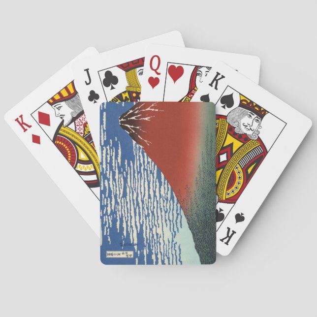 Baralho Monte Fuji em tempo limpo (Red Fuji) (Hokusai) (Verso)