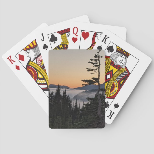 Baralho Monte Rainier em placas de jogo Sunset (Verso)