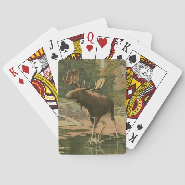 Baralho Moose Caminhando na Água (Verso)