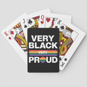 Baralho Muito Preto Muito Orgulhoso Orgulho Preto Gay Orgu