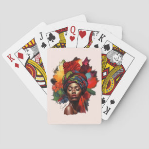 Baralho Mulher afro-americana empoderada