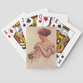 Baralho Mulher bonito segurando um Kitten (por Harrison Fi