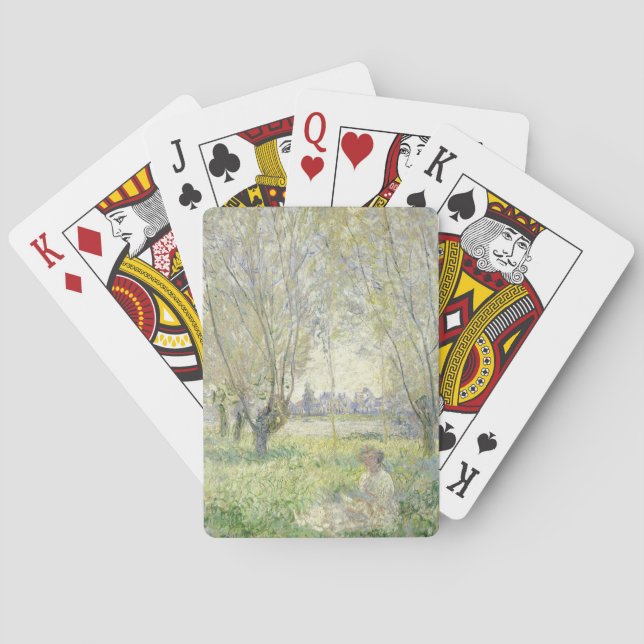 Baralho Mulher Sentada Sob Os Seles | Claude Monet (Verso)