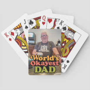 Baralho Mundos Pai Okayest personalizável cartas de jogar