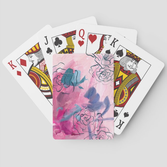 Baralho Música interna - Desenho floral (Verso)