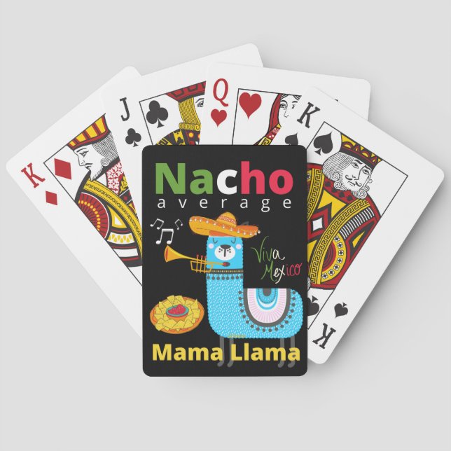Baralho NACHO MÉDIO MAMA LLAMA cinco de mayo presente (Verso)