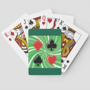 Baralho Naipe de Cartas Retro Vibrante Vermelho e Preto