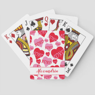 Baralho Namorados XOXO - Pink Red Heart Pink