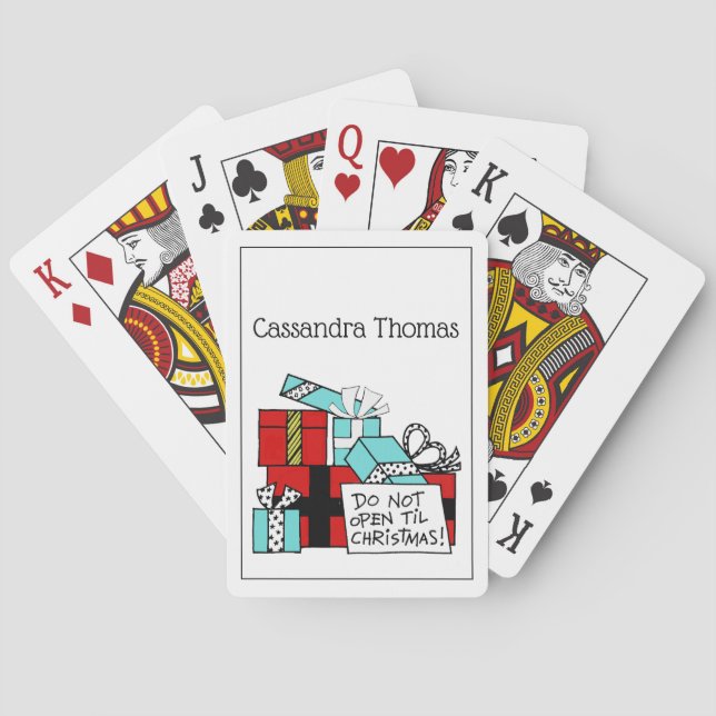 Baralho Não Abrir até o Natal apresentar Natal (Verso)