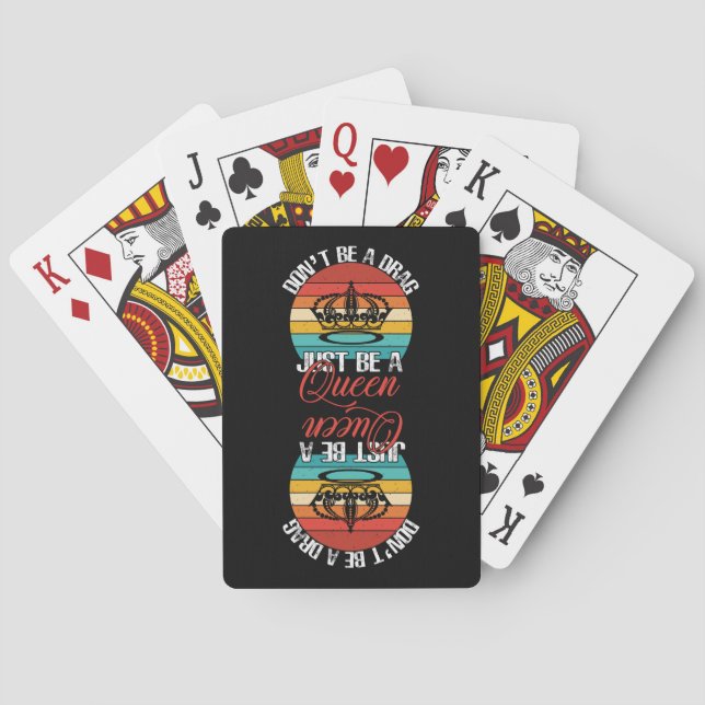 Baralho Não seja um Drag tocando cartas (Verso)