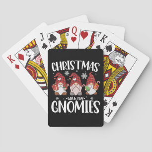 Baralho Natal Com Meus Gnomos Búfalo Xadrez Vermelho Gnome