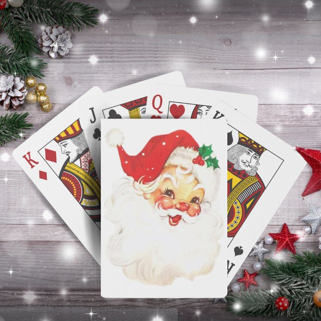 Baralho Natal de 1950 (1950s Retro Santa Claus Christmas Playing Cards)