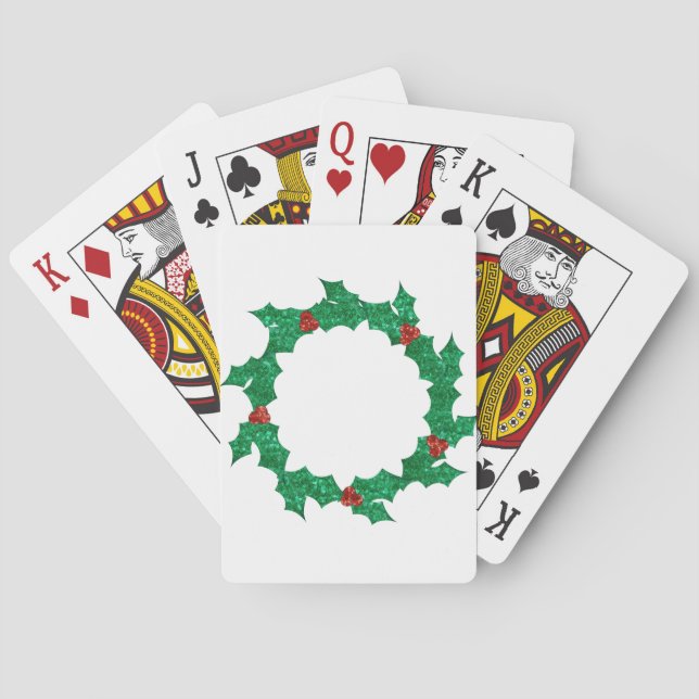 Baralho natal holly wreath (Verso)