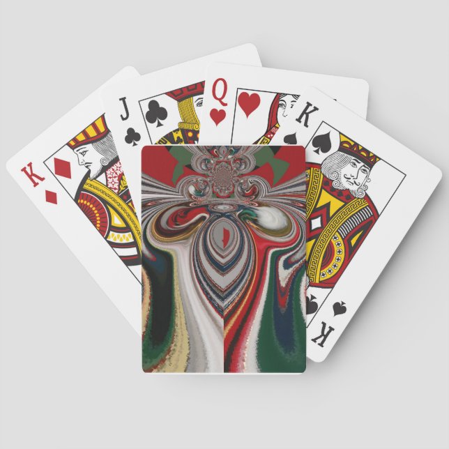 Baralho Natal - Retro Vintage Texture Abstrato Art Impress (Verso)