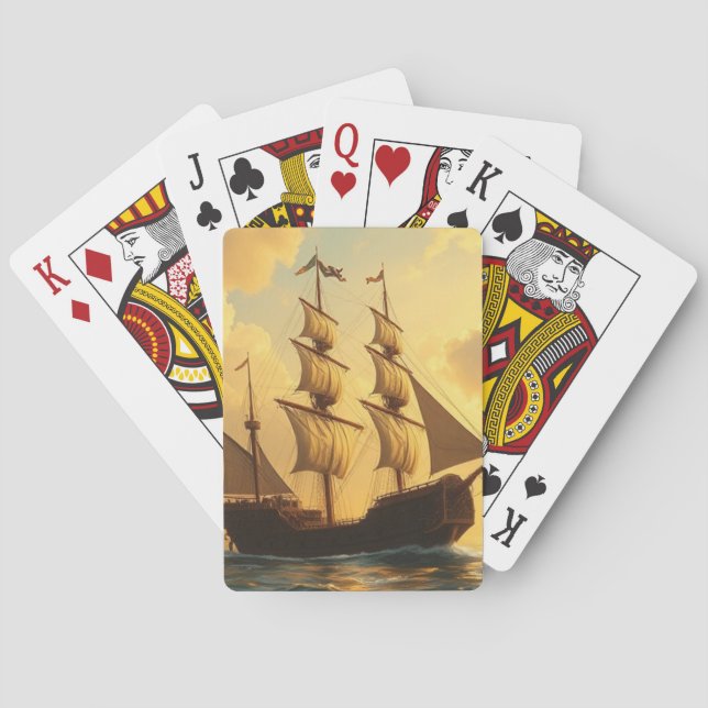 Baralho Navio Dourado (Verso)