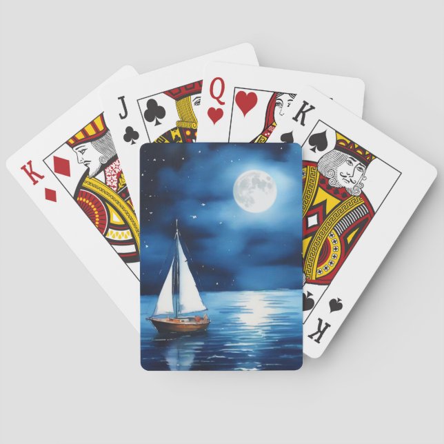 Baralho Navio sob Diário de lua cheia (Verso)