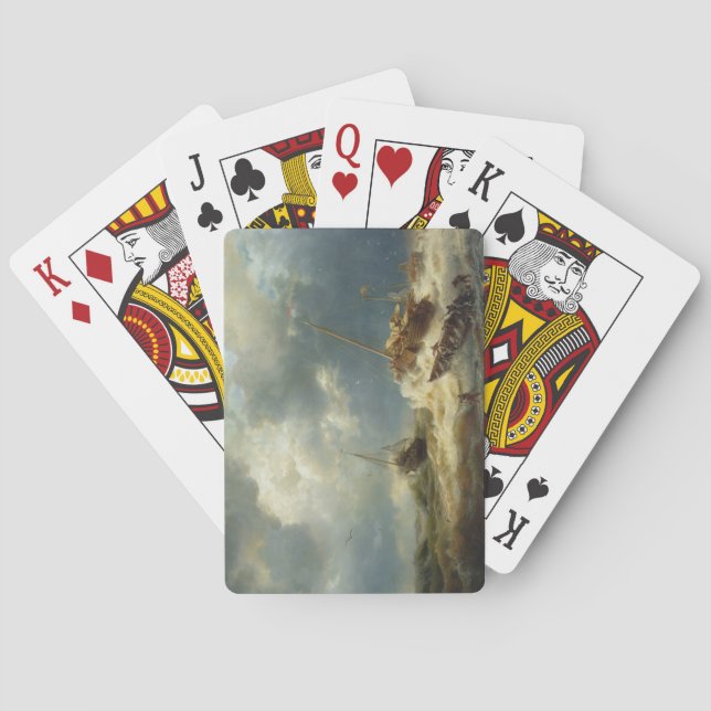 Baralho Navios em tempestade na costa neerlandesa (Verso)