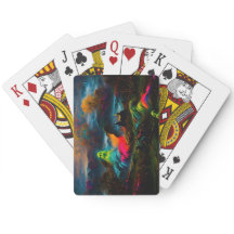 Neon Ghosts em uma paisagem fantasia assombrada