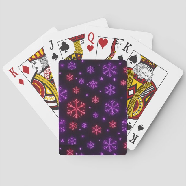 Baralho Neon Snowflakes (Verso)