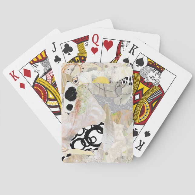 Baralho Neutral Elegant Abstract Collage Design (Verso)