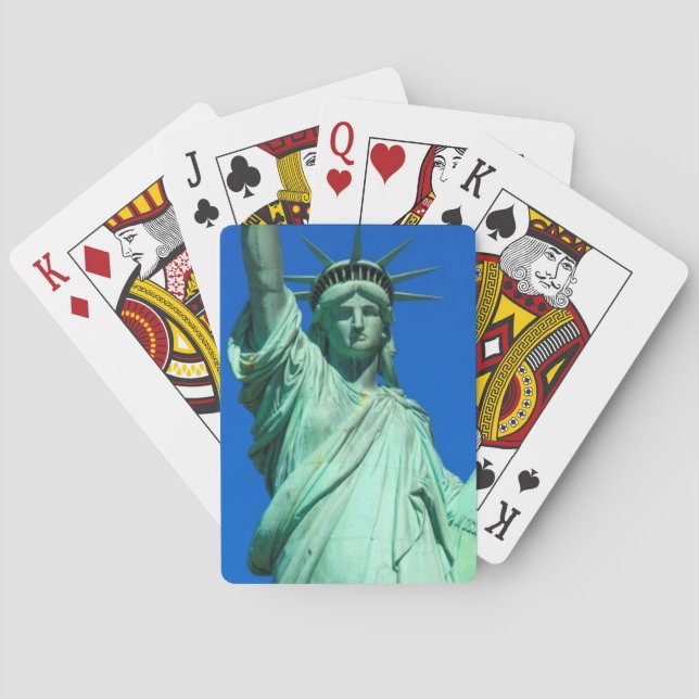 Baralho New York, estátua da liberdade (Verso)