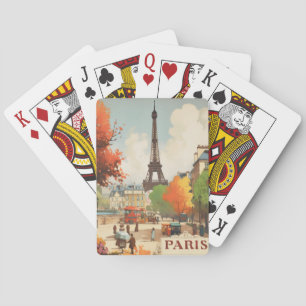 Baralho Noite de Jogo Vintage Torre Eiffel de Paris