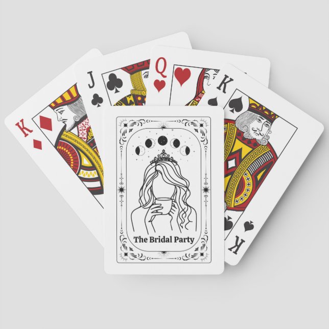 Baralho Noiva de Tarot Personalizado Dama de Honra Festa d (Verso)