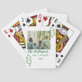 Baralho Nome da família árvore de Natal verde foto moderna