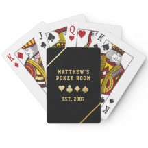 Nome da Sala do Poker Personalizada Dourado