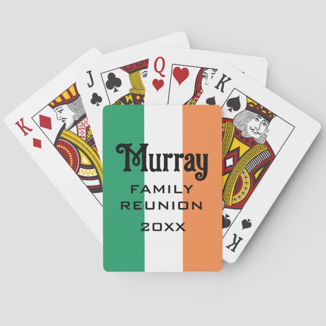 Baralho Nome de sobrenome irlandês personalizado (Verso)