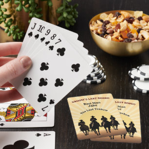 Baralho Nome do Padrinho Último Rodeio do Noivo Cowboy Pôr