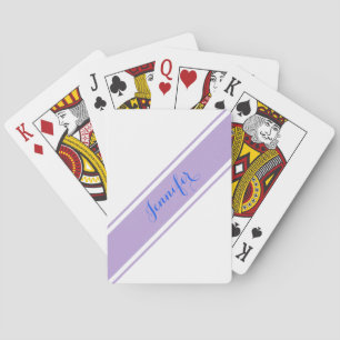 Baralho Nome do Script Azul, Lavanda em Branco, Vs 2