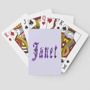 Baralho Nome Janet Floral Roxo,